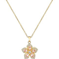 Necklace for Women Gold Flower Fidget Necklace Rotatable Crystal Silver Blossom Pendant Necklaces Adjustable Spinning Fidget Necklaces Redbud Flower Choker Funny Gift Jewelry