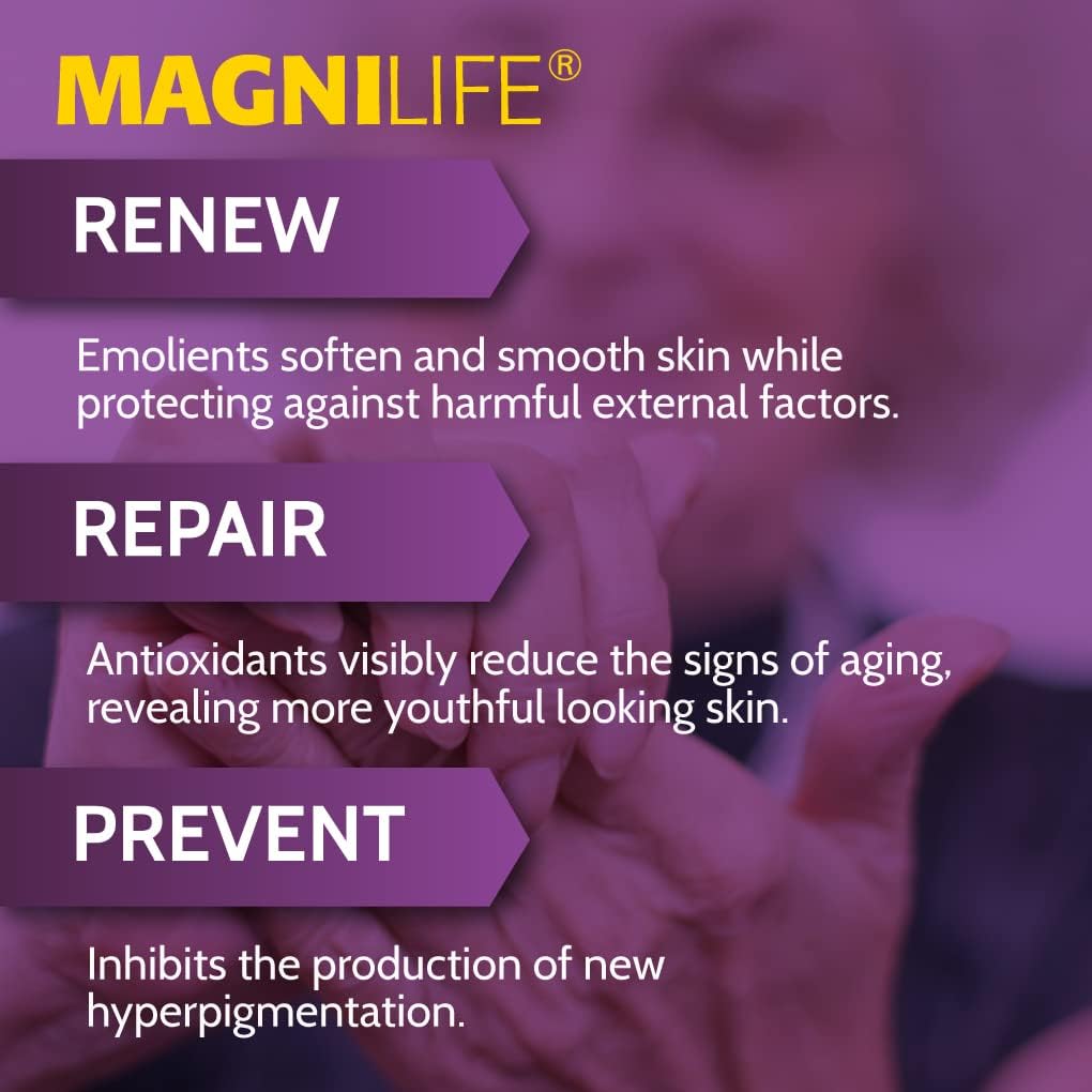 Magnilife Dark Spot Care, 2 Oz, No Bleach Formula For Pigmentation, Liver Spots, Scars, Discoloration & Uneven Skin Tone, With Bearberry & Licorice Root Extract, For Face, Chest, Hands And Body