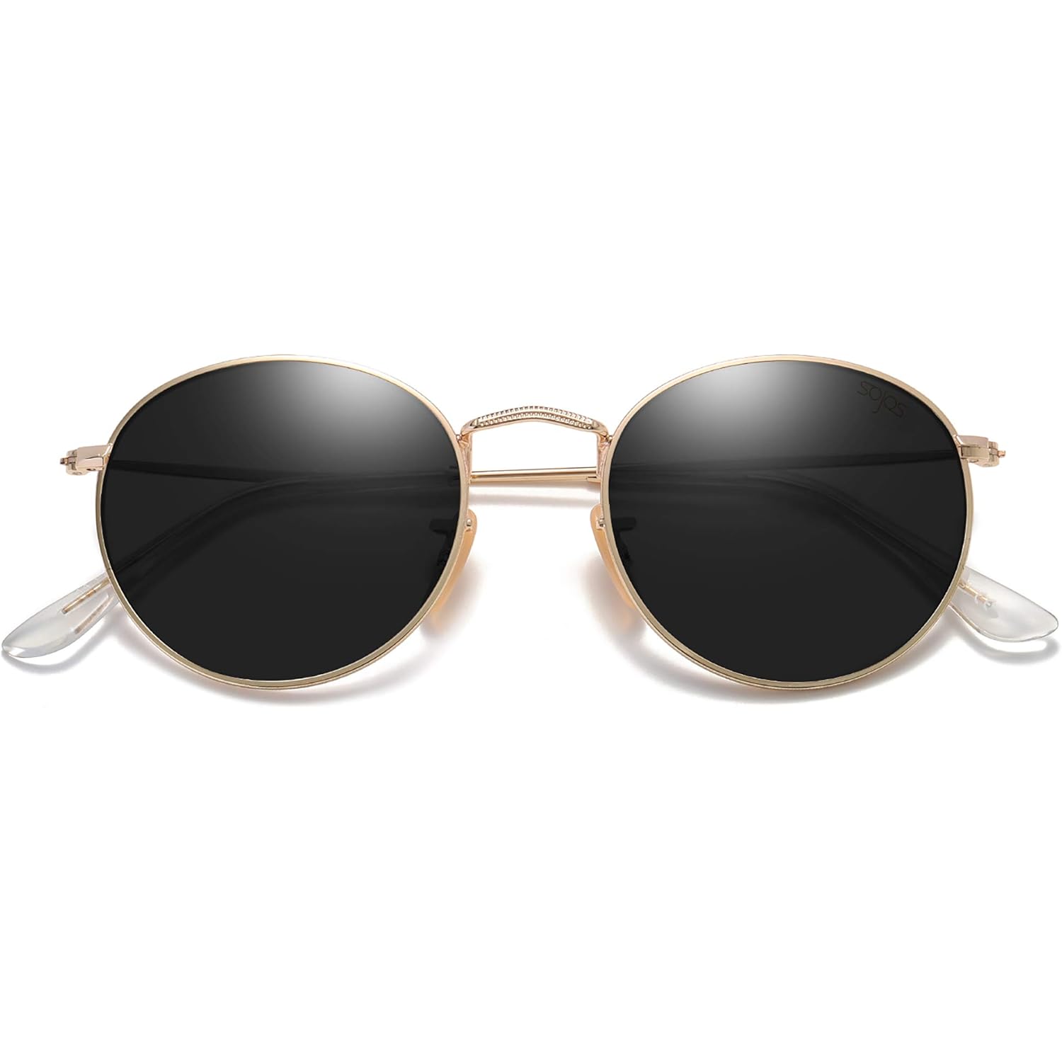 SOJOS Small Round Polarized Sunglasses for Women Men Classic Vintage Retro Shades UV400 SJ1014