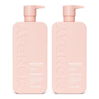 Monday Haircare Moisture Shampoo + Conditioner Bathroom Set (2 Count) 27 Oz Each For Dry, Coarse, Stressed, Frizzy Hair, Made With Coconut Oil, Rice Protein, Shea Butter And Vitamin E