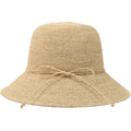 Women'S Raffia Straw Hat Summer Beach Bucket Hat Handmade Natural Raffia Woven Sun Hats Foldable Floppy Cap