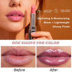 Kaely Mauve Honey Lipstick Tinted Lip Balm, Hydrating Shine Lipstick for Women Dry Lips, Moisturizing Nourishing Glossy Lip Gloss Stain Makeup, Sheer Lightweight, Vegan & Cruelty-Free, 07