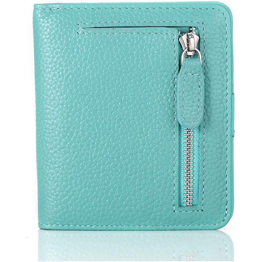 FUNTOR Small Wallets for Women, Ladies Small Compact Bifold Pocket RFID Blocking Genuine Leather Wallet for Women