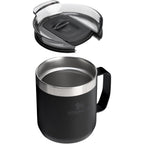 Stanley Everyday Camp Mug 12Oz | Drink Through Lid | Cup For Coffee, Tea And Drinks | Insulated Stainless Steel Coffee Mug | Bpa-Free | Black 2.0