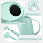 1.8L Watering Can For Indoor Plants, Small Watering Can With Long Spout & Removable Nozzle, Plastic Indoor Water Can For House Plants, Garden Flowers(Approx. 0.5 Gallon)