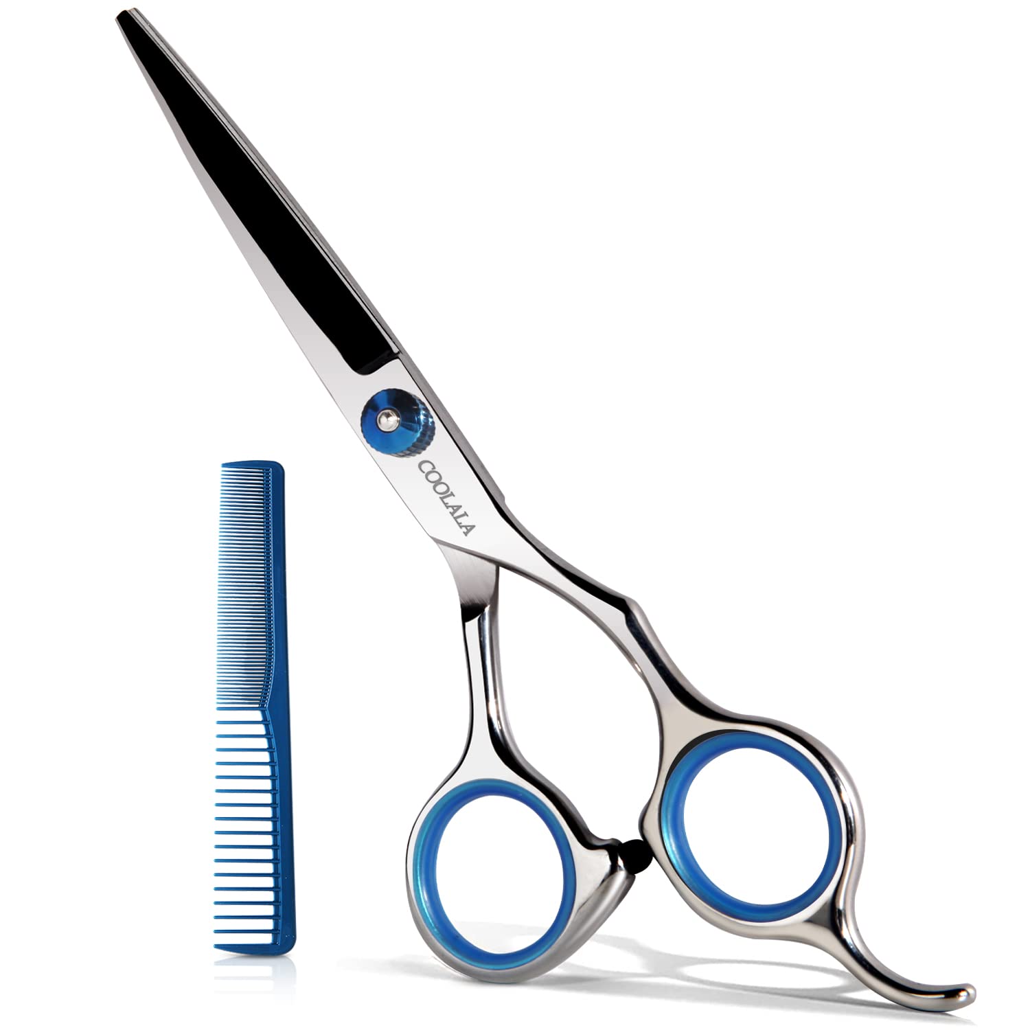 Stainless Steel Hair Cutting Scissors 6.5 Inch Hairdressing Razor Shears Professional Salon Barber Haircut Scissors, One Comb Included, Home Use For Man Woman Adults Kids Babies
