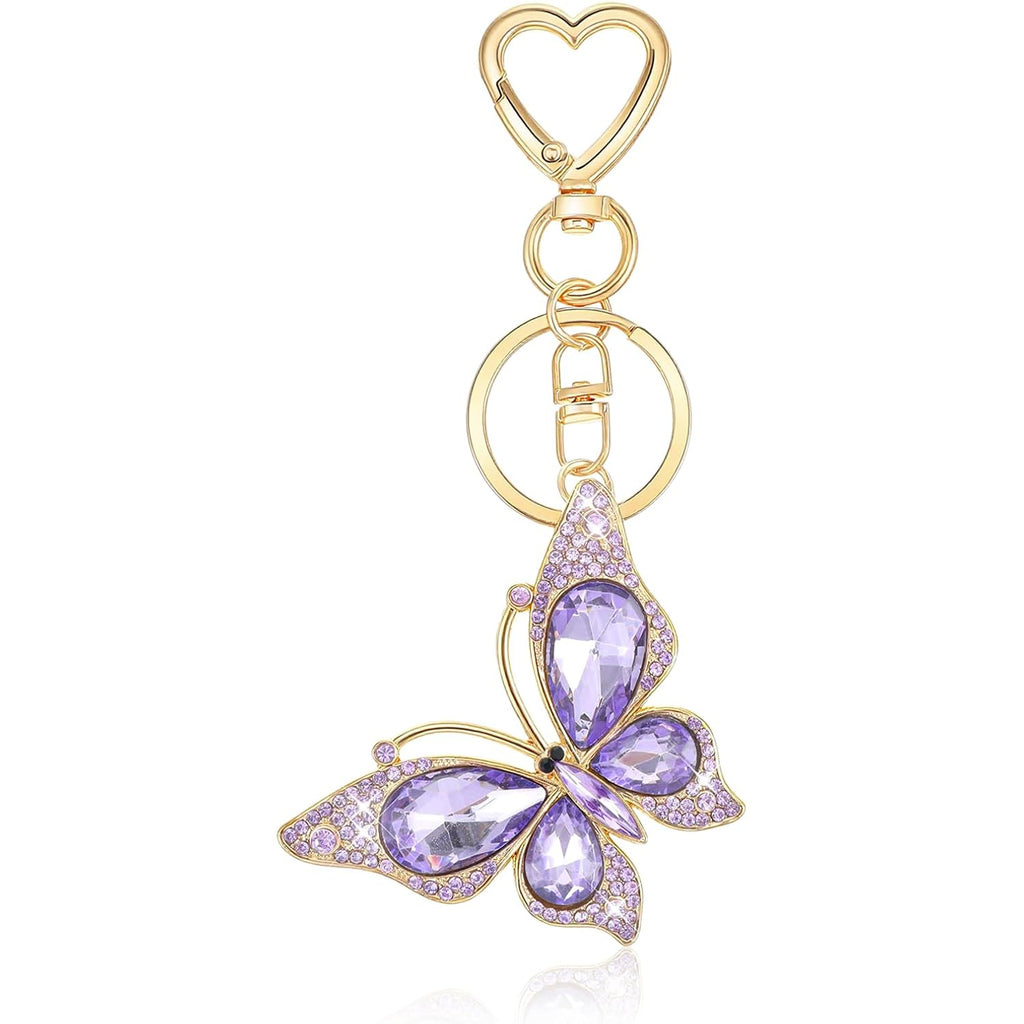 Ymapinc Keychain for Women, Cute Butterfly Bag Charm, Women Keychain Accessories, Diamond Key Chain,Purse Charms for Handbags, Backpack Keychains for Girls