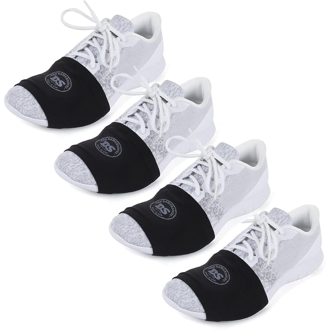 The Dancesocks Made In Usa Original Over Sneaker Socks For Dance On Smooth Floors (4 Pair)