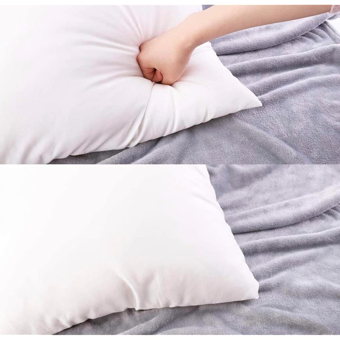 QUBA LINEN 18 x 18 Throw Pillow Insert - Pack of 4 White, Down Alternative Pillow Inserts for Decorative Pillow Covers, Throw Pillows for Bed, Couch Pillows for Living Room (18" x 18" (Pack of 4))