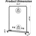Simple Trending Clothing Rack For Hanging Clothes, Portable Garment Rack With Bottom Shelf, Metal Clothes Rack On Wheels For Bedroom, Laundry Room, Black
