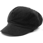Womens Retro Corduroy Ivy Newsboy Paperboy Cabbie Gatsby Painter Hats Caps | Womens, Retro, Ivy Black1