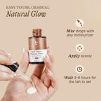 Self Tanning Drops - USA Made with Natural & Organic Ingredients, Medium Face Tanning Drops to Add to Lotion, Moisturizing Bronzing Tanner for Face & Body, Toxin Free Tanner for Fake Tan