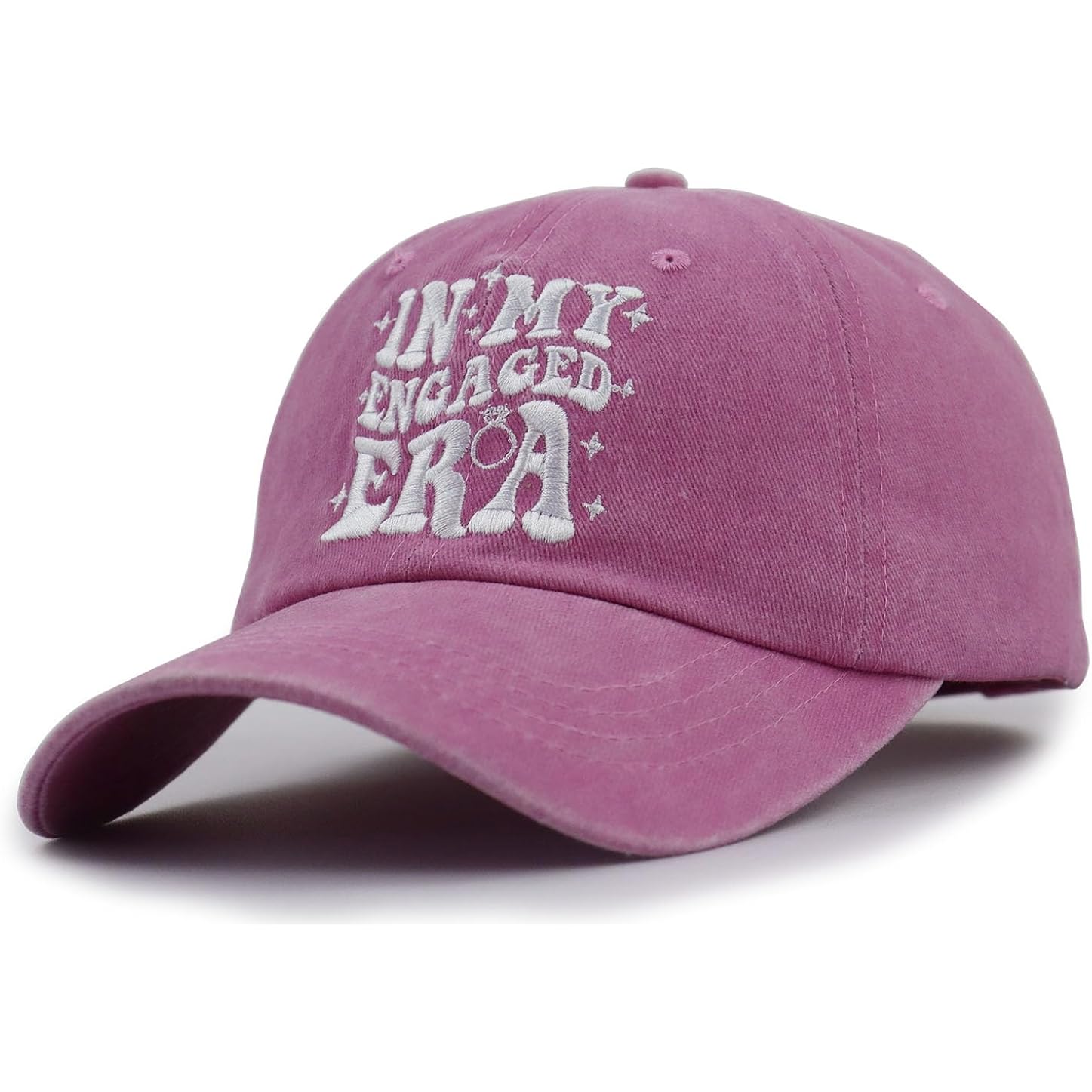 KKMKSHHG Funny Engaged Hat for Women Men, Adjustable Embroidered Cotton Baseball Cap Pink