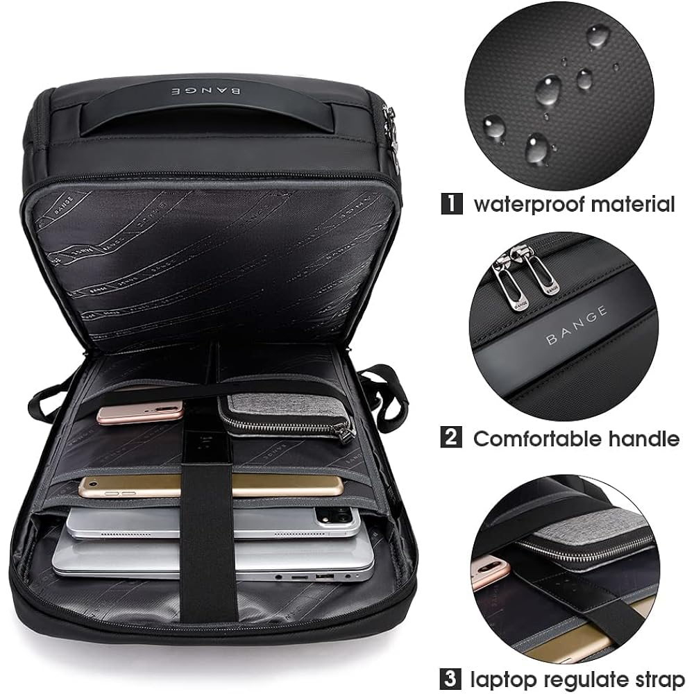 Bange Business Smart Backpack Waterproof Fit 15.6 Inch Laptop Backpack With Usb Charging Port,Travel Durable Backpack