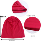 Tergy 4/10/12 Pieces Unisex Beanie Hats for Men Women Slouchy Beanie Hip-Hop Caps Lighweight Soft Skull Caps for Chemo Sleep 12 Multicolors