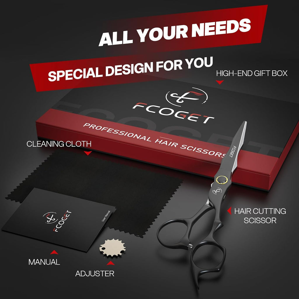 Professional Hair Cutting Scissors, High-End Japanese 440C Stainless Steel Hair Cutting Shears With Sharp Edge Blades, 6.8 Inch Hair Scissors, Right Hand Scissors For Salon, Home, Pet