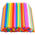 200 Pcs Jumbo Smoothie Straws,Colorful Disposable Plastic Large Wide-Mouthed Milkshake Straw (0.43" Diameter And 8.2" Long) 8 Colors Mixed