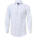 French Cuff Wrinkle Free Dress Shirt For Men Regular Fit Long Sleeve Wrinkle Resistant Shirt