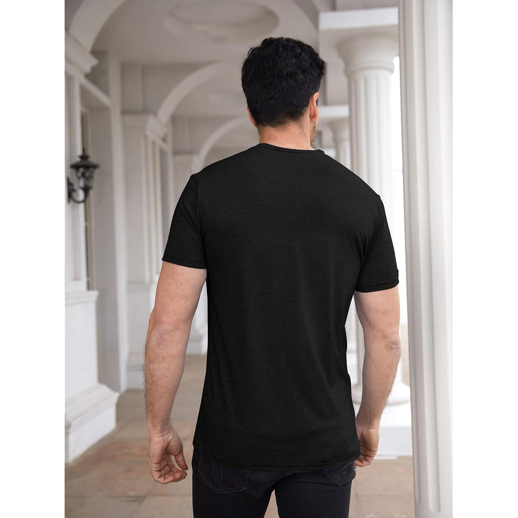 Men Soft T-Shirt Casual Short Sleeve Lightweight Basic Tee Shirts Big & Tall