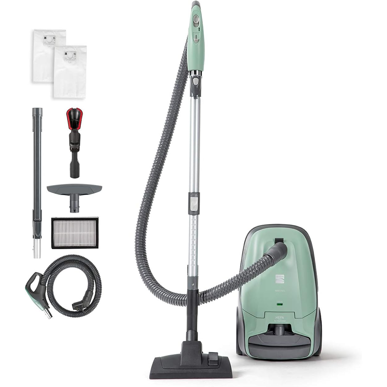 Kenmore Bc2005 Pet Friendly Lightweight Bagged Canister Vacuum Cleaner With Extended Telescoping Wand, Hepa Filter, Retractable Cord, And 2 Cleaning Tools