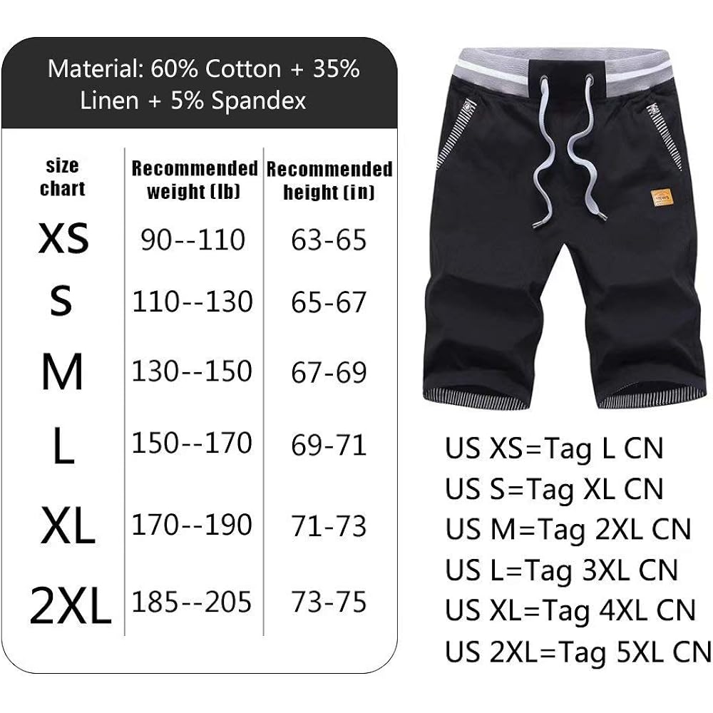 Stickon Men'S Shorts Casual Classic Fit Drawstring Summer Beach Shorts With Elastic Waist And Pockets