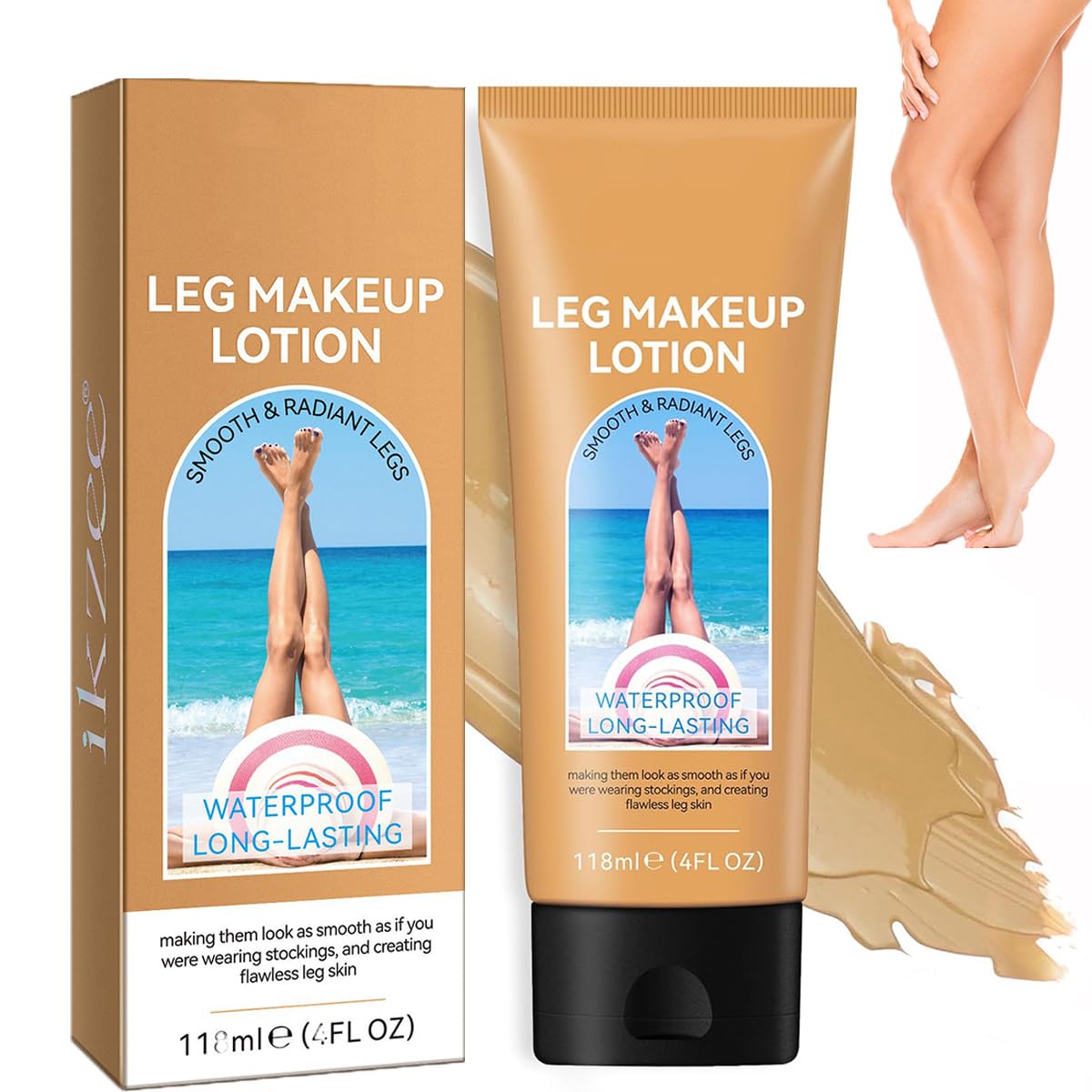 Leg And Body Makeup Waterproof No Transfer,Tattoo Cover Up,Leg And Body Scar Cover Up Makeup, No Transfer,Long Last Body Foundation,Evens Skin Tone (Medium Golw),118Ml