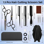 Hair Cutting Scissors Shears Kits, Professional Haircut Scissors Set with Thinning Shears, Stainless Steel Barber Scissors for Men, Women, Kids, Salon & Home Use