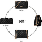 Gladdon Quilted Crossbody Purse For Women Trendy Shoulder Bags | Stylish Shoulder Purse,Quilted Pattern,Structured Bag,Chain Strap,Spacious Enough,Casual And Dressy Outfits,Any Occasion