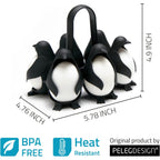 PELEG DESIGN Egguins Egg Cooker for Hard Boiled Eggs and Soft Boiled Eggs – 3-in-1 Boiled Egg Holder for Cooking, Fridge Storage & Serving – Unique Penguin Kitchen Gift, Holds 6 Eggs