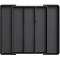 Lifewit Utensil Organizer For Kitchen Drawers, Expandable Cooking Utensil Tray, Adjustable Cutlery Silverware Flatware Holder, Plastic Spatula Tools Storage Divider, 11-18 X 14", Black