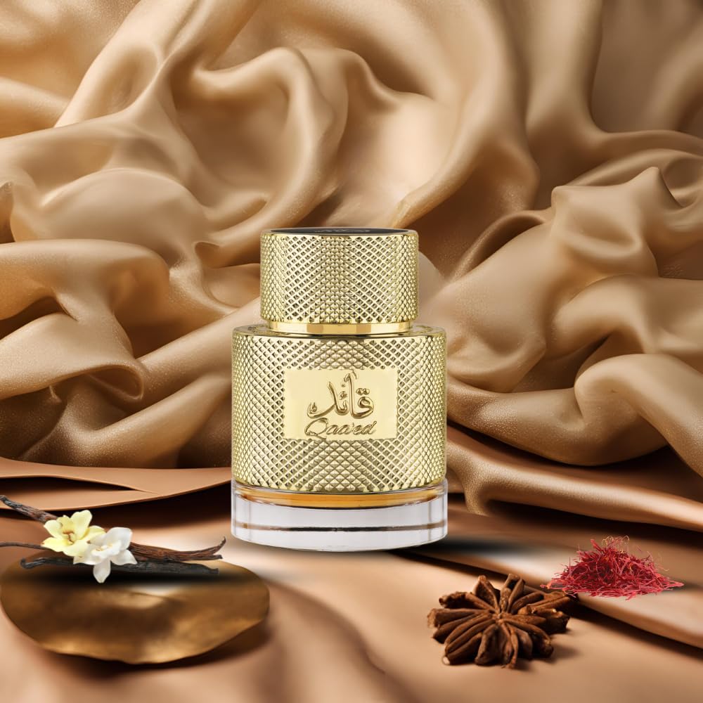 Lattafa Qaaed - Spicy, Woody, Oud, Leather - Eau de Parfum Long-Lasting Fragrance for Men, 3.4 Ounce / 100 ml