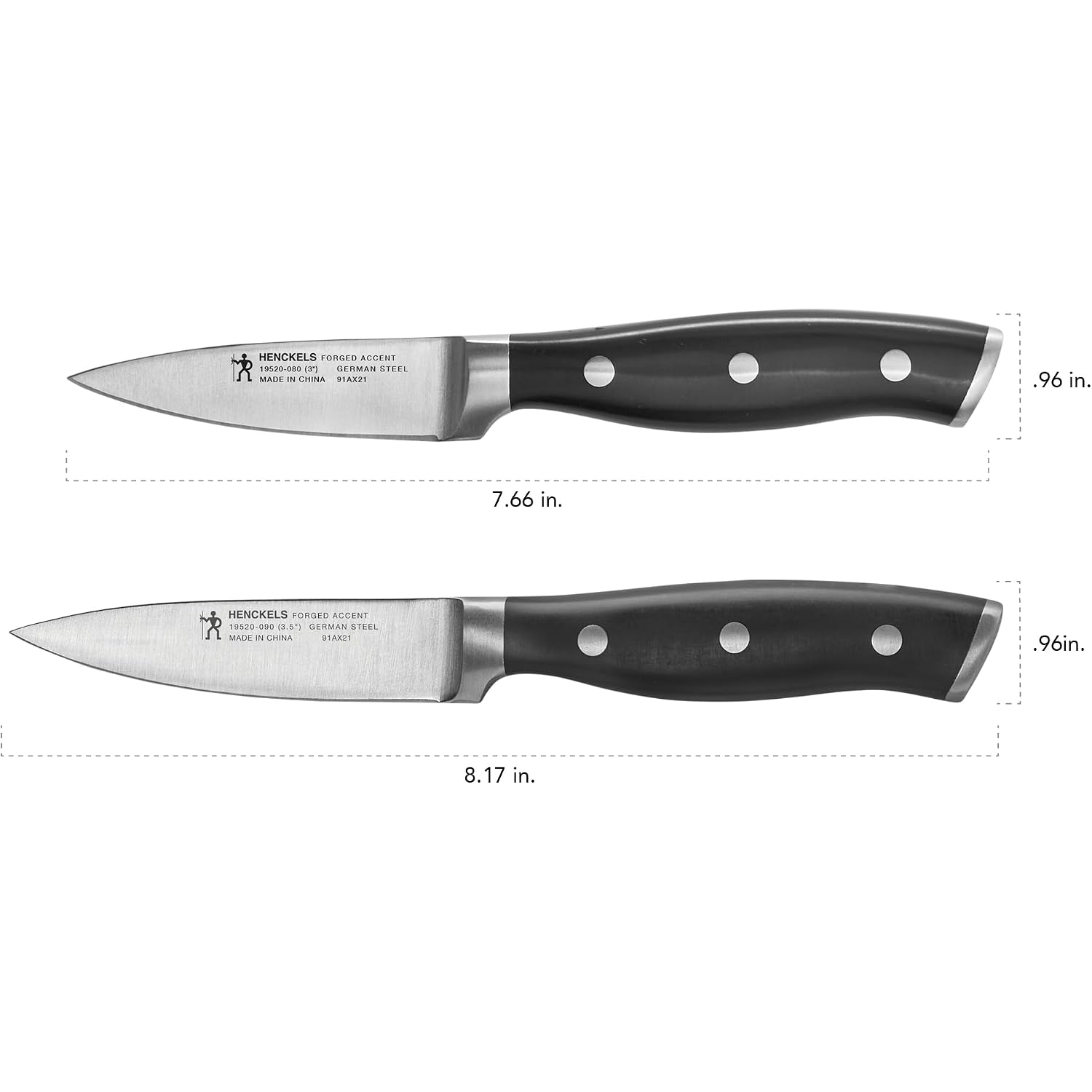 Henckels Forged Accent 2-Pc Paring Knife Set, Razor-Sharp German Engineered | Informed By 100+ Years Of Mastery. Dishwasher Safe, Comfortable Grip. Great For Peeling, Coring And Slicing.