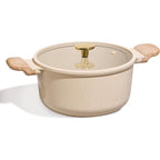 Carote 5 Qt Nonstick Stock Pot With Lid Soup Pot, Ceramic 5 Quart Casserole With Lid, Easy To Clean Non Stick Cooking Pot Cookware Pfoa Free, Ceramic Oatmeal