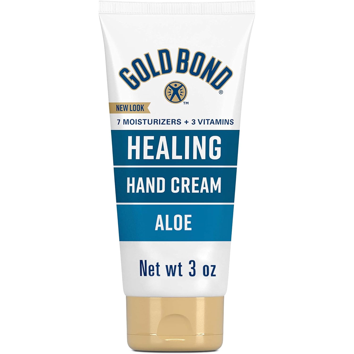 Gold Bond Healing Hand Cream with Aloe, Rich Moisturizer for Dry to Extra Dry Skin, Hydration that Lasts Through Handwashing, Non-Greasy, Dermatologist Tested, Light Scent, 3 Oz On-The-Go Tube
