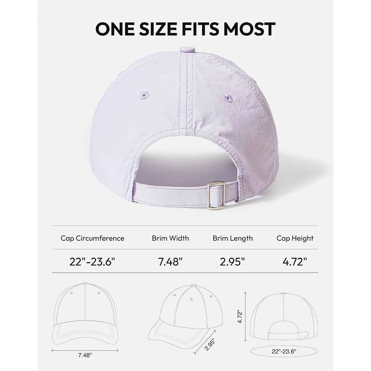 Jeasona UPF 50+ UV Protection Running Hat for Women, Lightweight Quick Dry Packable Sun Protection Baseball Cap Purple