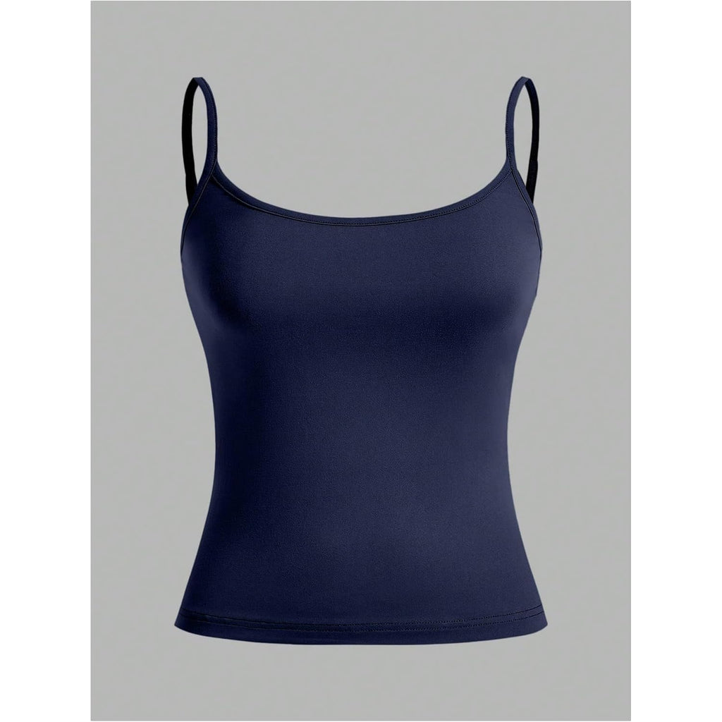 SOLY HUX Women's Sleeveless Crop Camisole 3 Packs Spaghetti Strap Tank Tops Slim Fit Cami Shirts
