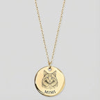 MignonandMignon Personalized Pet Portrait Necklace – Custom Jewelry Gift for Dog or Cat Lovers Unique Holiday Gifts for Her -LCN-AP