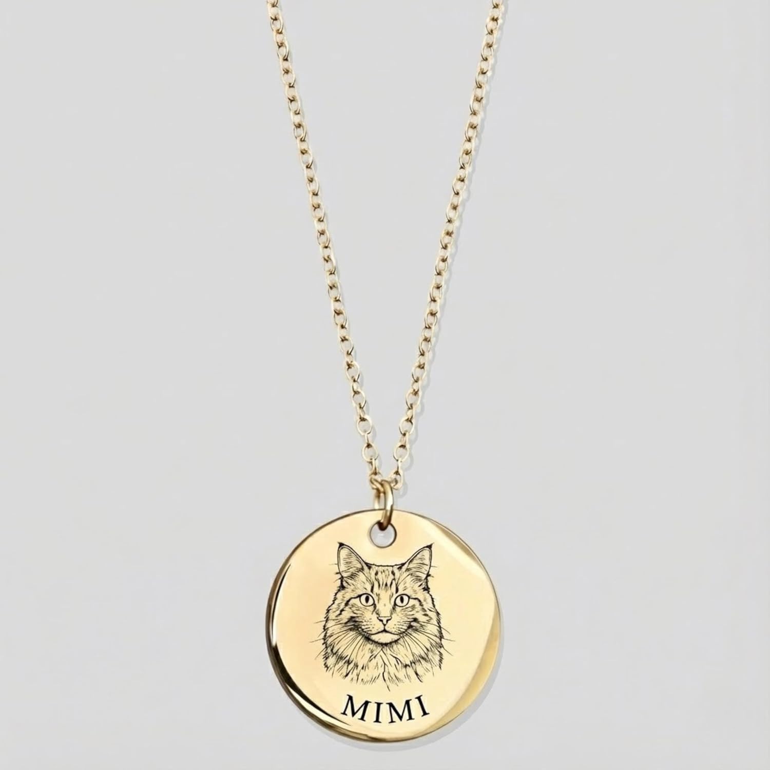 MignonandMignon Personalized Pet Portrait Necklace – Custom Jewelry Gift for Dog or Cat Lovers Unique Holiday Gifts for Her -LCN-AP
