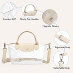 BOSTANTEN Clear Bag for Stadium Approved Crossbody Purse Handbags for Concerts Sports Events