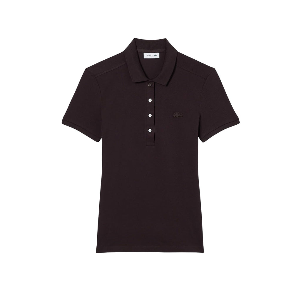 Lacoste Women'S Short Sleeve Slim Fit Stretch Pique Polo Shirt