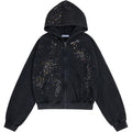 Aelfric Eden Star Rhinestone Zip Up Hoodies Womens Mens Casual Hooded Jackets Unisex Loose Crystal Y2K Pocket Sweatshirts