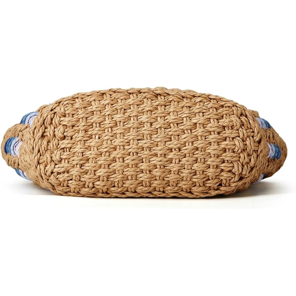 Women’S Tote Bag Straw Beach Shoulder Handbag Fashion Purse 2026 Summer Vacation Travel Woven Top Handle Bag