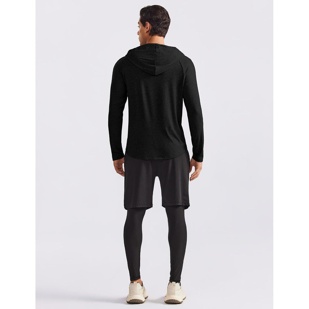 Pinspark Lightweight Hoodies For Men Long Sleeve Pullover Hoodie Golf Gym Workout Athletic Hooded Sweatshirt