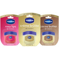 Vaseline Lip Therapy Variety 3-Pack – Crème Brûlée, Rosy Lips, Cocoa Butter Mini Lip Balms For Soft, Glowing, And Deliciously Kissable Lips, 0.25 Oz Ea