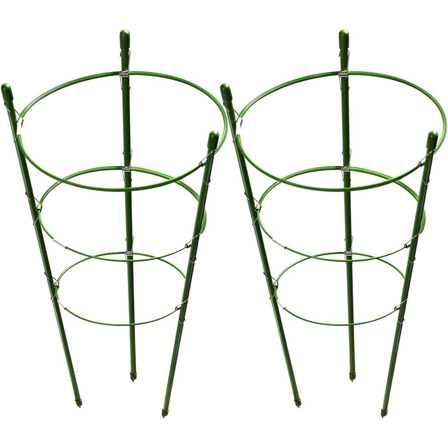 Leobro Tomato Cage, 2 Pcs Small Plant Support Cage Rust Resistant Garden Ring Stake Plant Support For Tomato, Trellis, Climbing Plant, Flower, Plant Cages For Small Plants,17.7" H