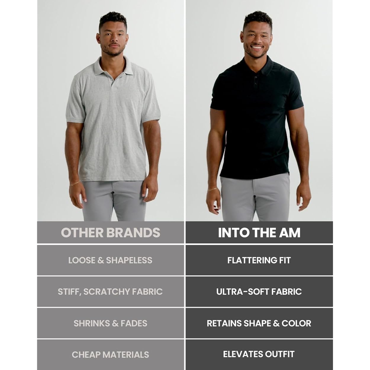 Into The Am Polo Shirts For Men - Soft Cotton Slim Fit Short Sleeve Collared Shirt Men S - 4Xl Fitted Polos