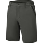 Rdruko Men'S Stretch Golf Shorts 9" Quick Dry Lightweight Elastic Waist Waistband Flat Front Dress Shorts With 5 Pockets
