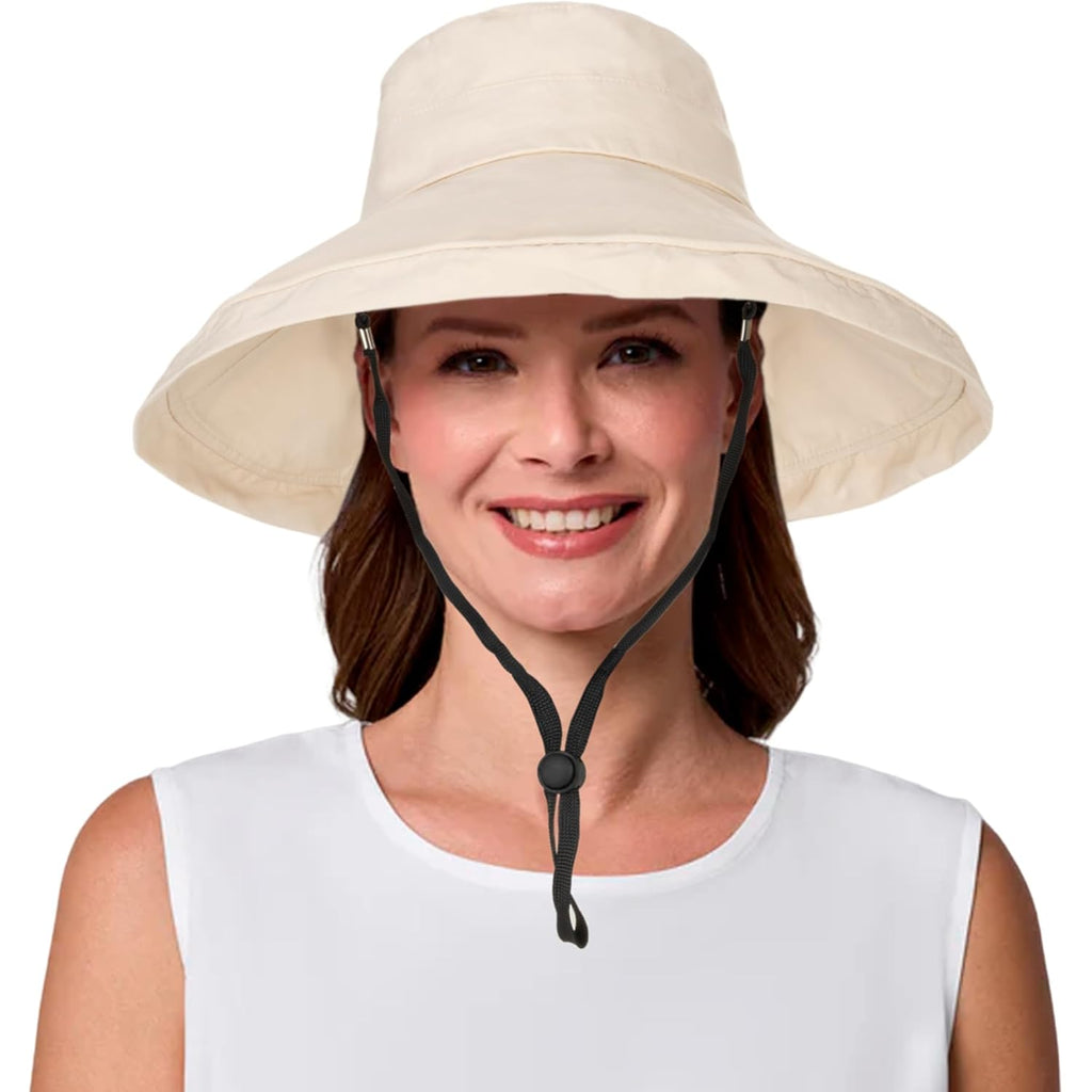 Women's Summer Sun Hat UV Sun Protection Wide Brim Beach Hats Packable Holiday Outdoor Bucket Hat