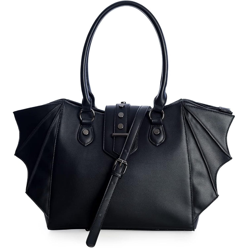 Women'S Gothic Annabelle Bat Handbag Winged Crossbody Purse Black Shoulder Bag