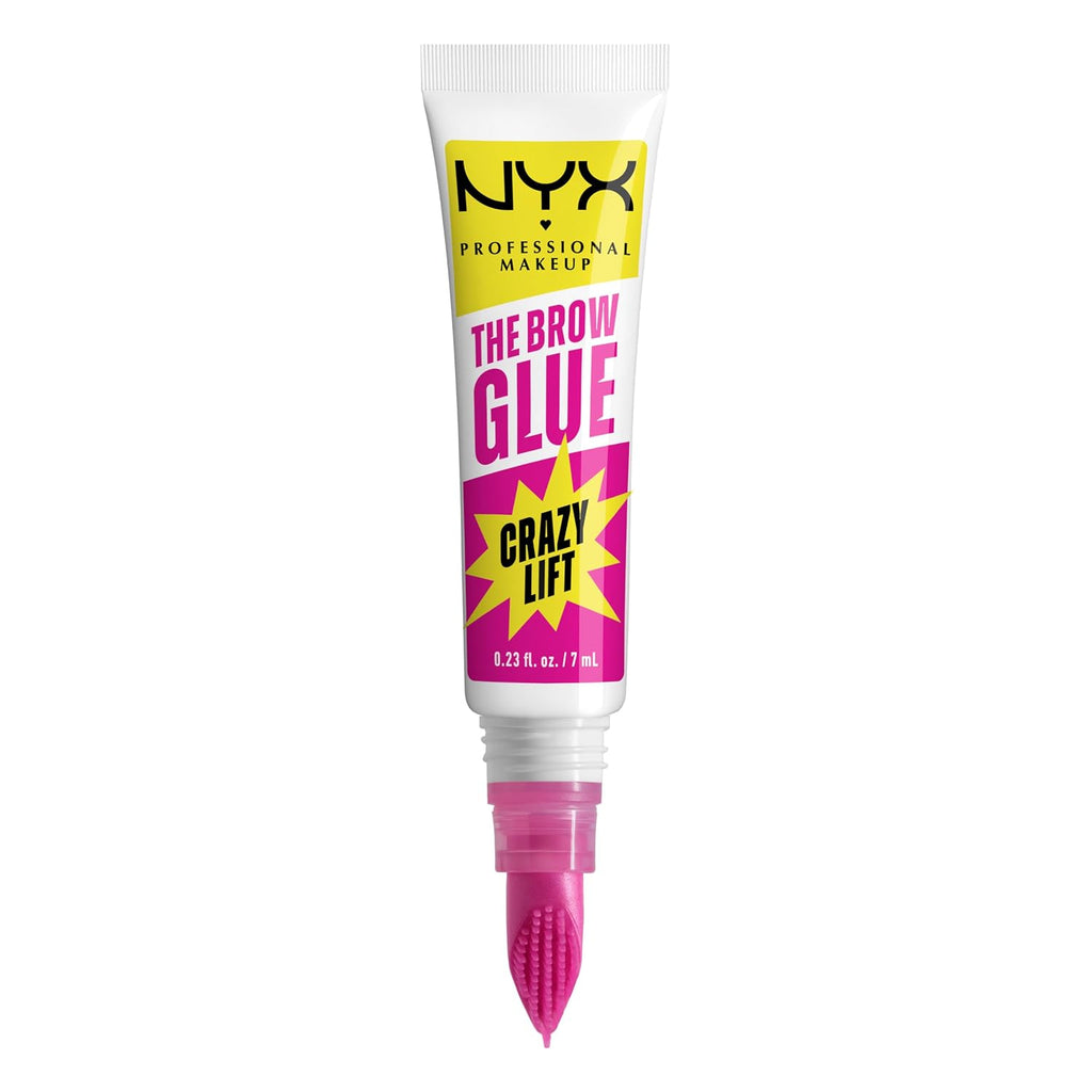 Nyx Professional Makeup The Brow Glue Crazy Lift, Brow Lamination Gel With 16Hr Strong Hold & Built-In Styling Comb - Clear Eyebrow Gel